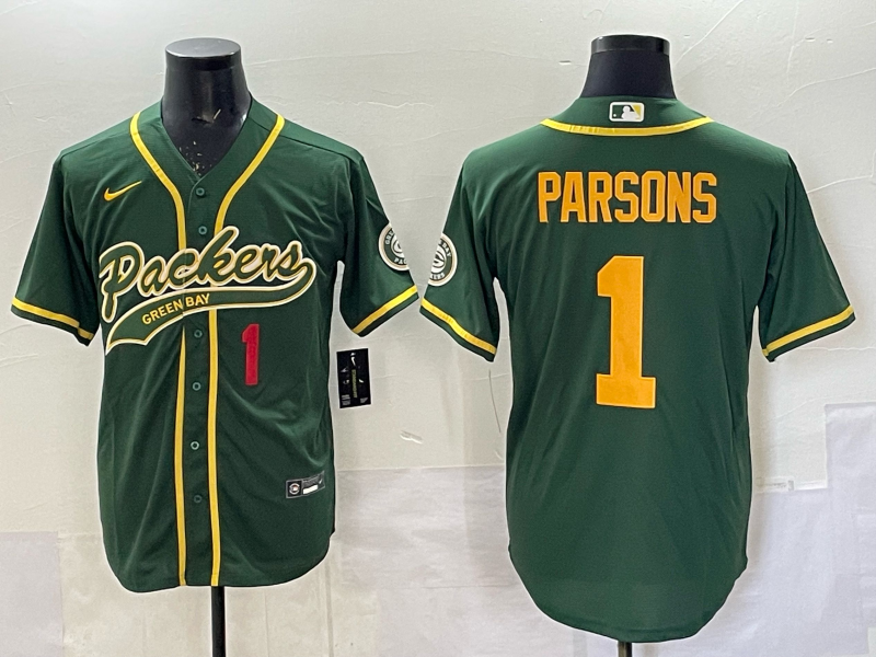 Men Green Bay Packers #1 Parson green Nike NFL 2025 jersey 02->green bay packers->NFL Jersey